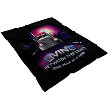 Load image into Gallery viewer, Living Between The Lines Trucker Fleece Blanket