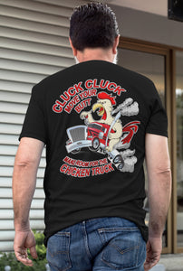 Cluck Cluck Chicken Truck Trucker Shirts mock up