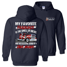 Load image into Gallery viewer, Diesel And Jake Brake Trucker Hoodie navy pullover