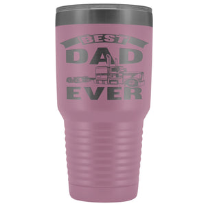Best Dad Ever Trucker Cups 30 Ounce Vacuum Tumbler light purple