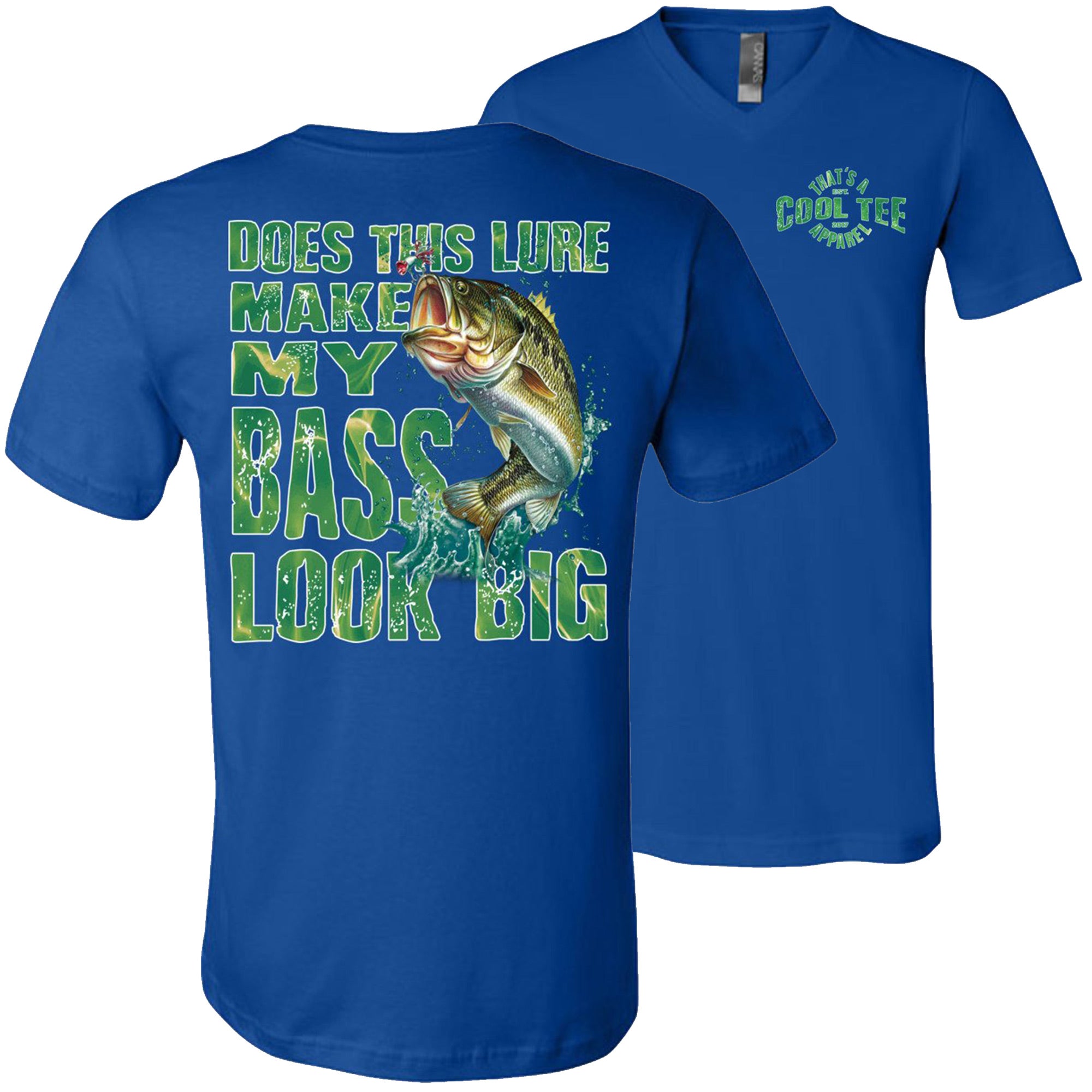 Gone Fishing With Daddy Kids Cotton T-Shirt - Royal - Large