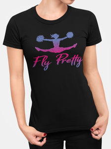 Fly Pretty Cheer Flyer Shirts mock up