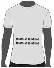 Load image into Gallery viewer, Add custom name to front sample placement mock up 