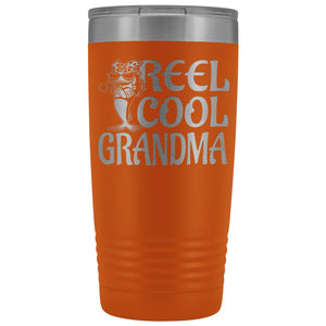 Reel Cool Grandma Fishing 20oz Tumbler orange