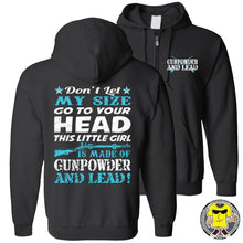 Load image into Gallery viewer, Gunpowder And Lead Hoodies for women zip up black