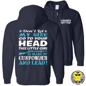 Gunpowder And Lead Hoodies for women zip up navy