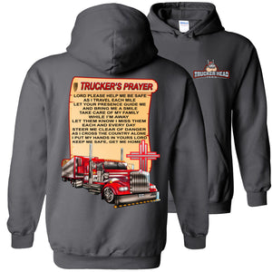 Trucker's Prayer Christian Trucker Hoodie charcoal