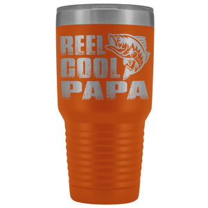 Reel Cool Papa Fishing Papa Tumbler orange