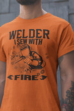 Load image into Gallery viewer, I Sew With Fire Welder T Shirts