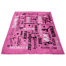 Load image into Gallery viewer, Gymnastics Blankets, Gymnasts Fleece Throw Blanket, Gymnast Gift 4