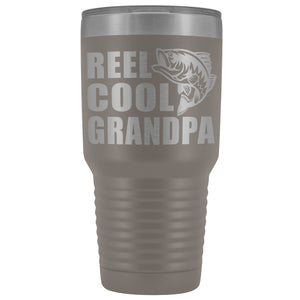 Reel Cool Grandpa 30oz. Tumblers Grandpa Fishing Travel Mug pewter