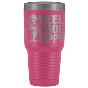 Reel Cool Pappy Fishing Pappy Tumbler pink