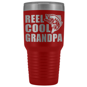 Reel Cool Grandpa 30oz. Tumblers Grandpa Fishing Travel Mug red