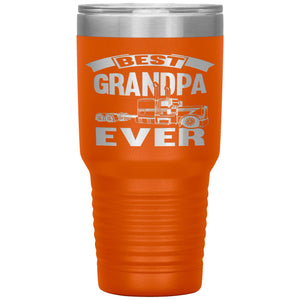 Best Grandpa Ever Trucker Cups 30 Ounce Vacuum Tumbler orange