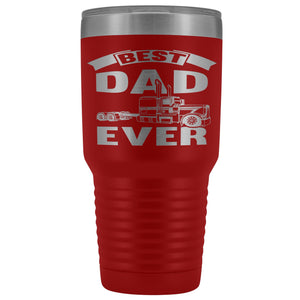 Best Dad Ever Trucker Cups 30 Ounce Vacuum Tumbler red