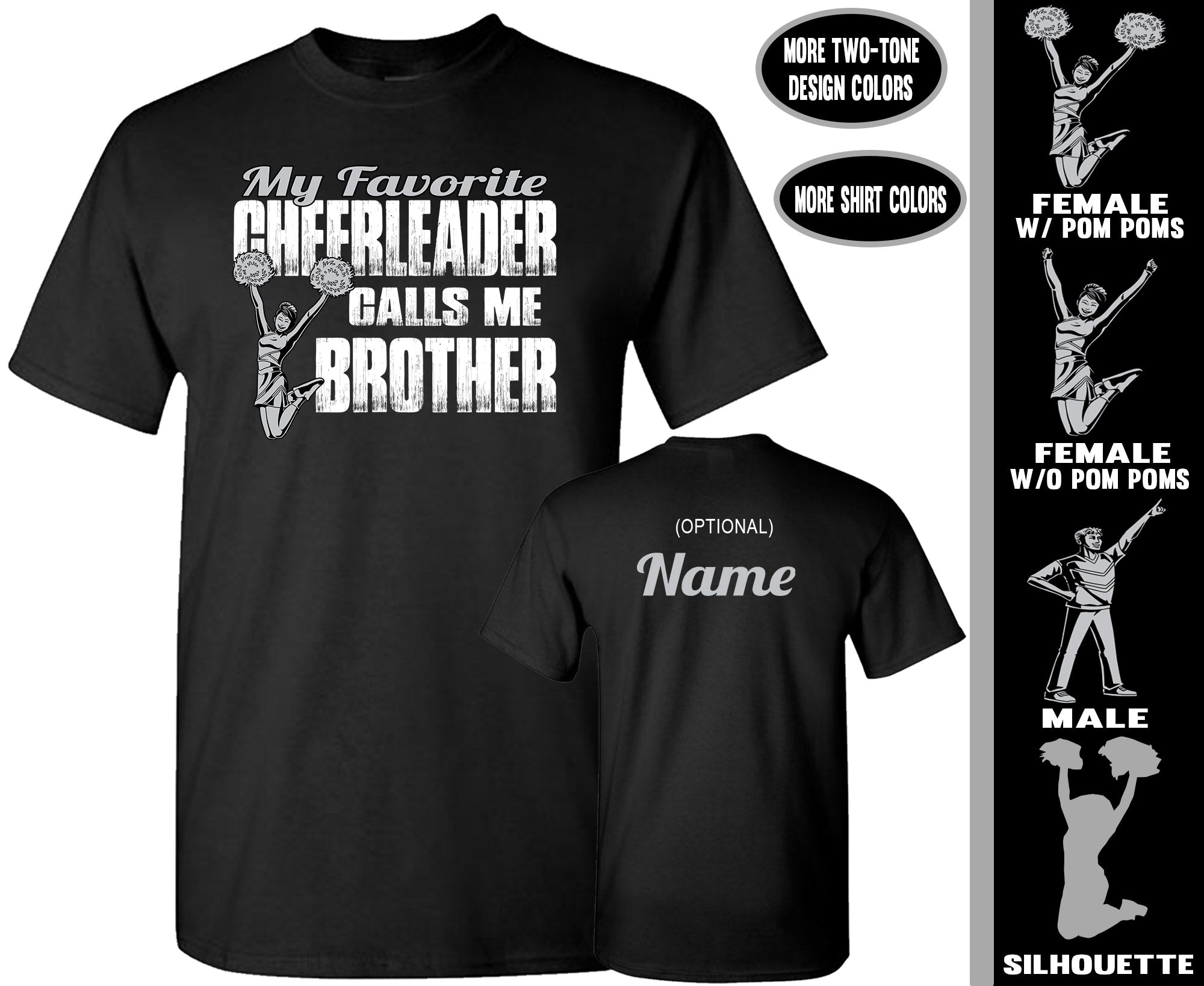 My Favorite Cheerleader Is My Sister Cheer Sibling T Shirt My Favorite Cheerleader Is My Sister Cheer Sibling T Shirt