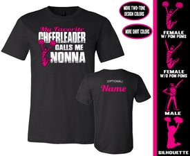 Cheer Nonna Shirts, My Favorite Cheerleader Calls Me Nonna