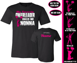 Cheer Nonna Shirts, My Favorite Cheerleader Calls Me Nonna