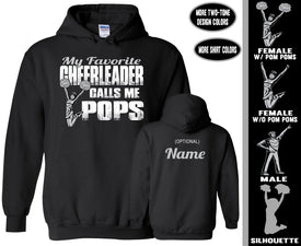 Cheer Pops Hoodie, My Favorite Cheerleader Calls Me Pops