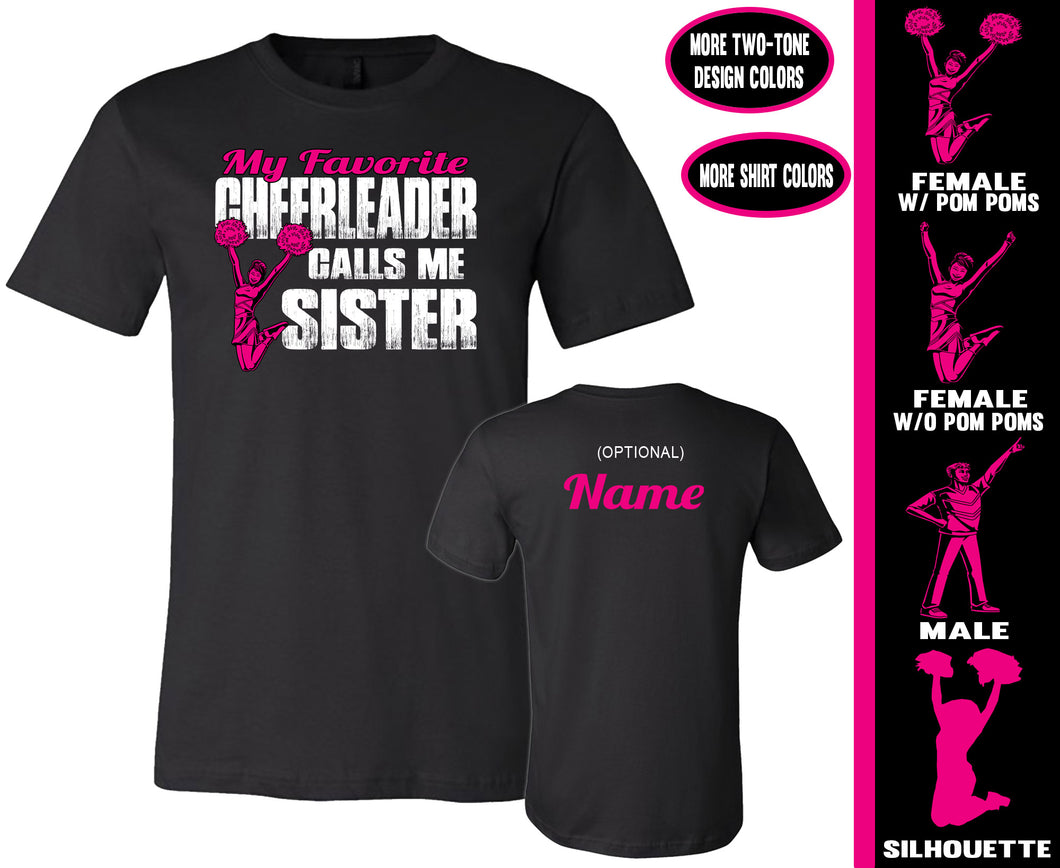 Cheer Sister Shirts, My Favorite Cheerleader Calls Me Sister