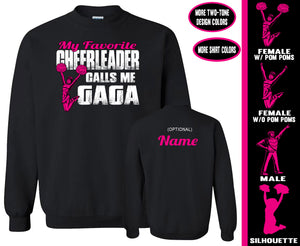 Cheer Gaga Sweatshirt, My Favorite Cheerleader Calls Me Gaga