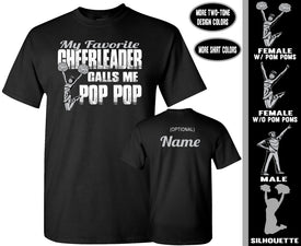 My Favorite Cheerleader Calls Me Pop Pop Proud Cheer Pop Pop Shirt