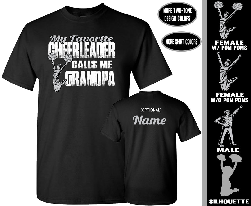My Favorite Cheerleader Calls Me Grandpa Proud Cheer Grandpa Shirts