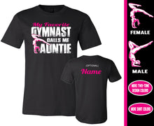 Load image into Gallery viewer, Gymnastics Aunt Shirt | My Favorite Gymnast Calls Me Auntie