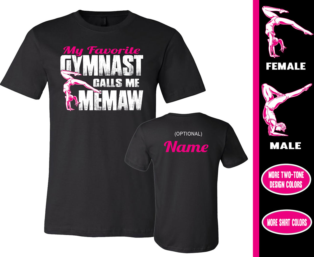 Gymnastics Memaw Shirt | My Favorite Gymnast Calls Me Memaw