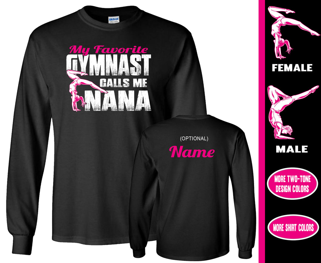 My Favorite Gymnast Calls Me Nana Gymnastics Nana Shirts LS