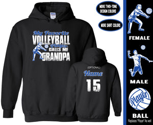 Volleyball Grandpa Hoodie, My Favorite Volleyball Player Calls Me Grandpa