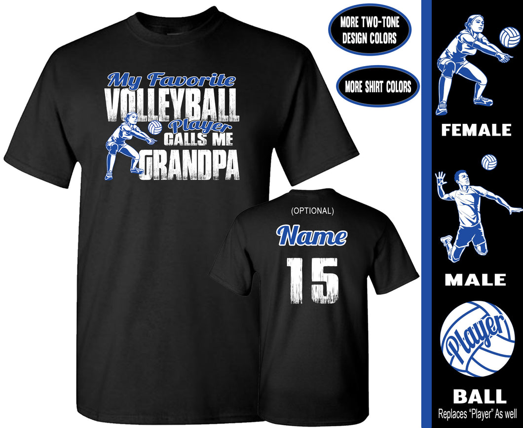 My Favorite Volleyball Player Calls Me Grandpa | Volleyball Grandpa Shirts