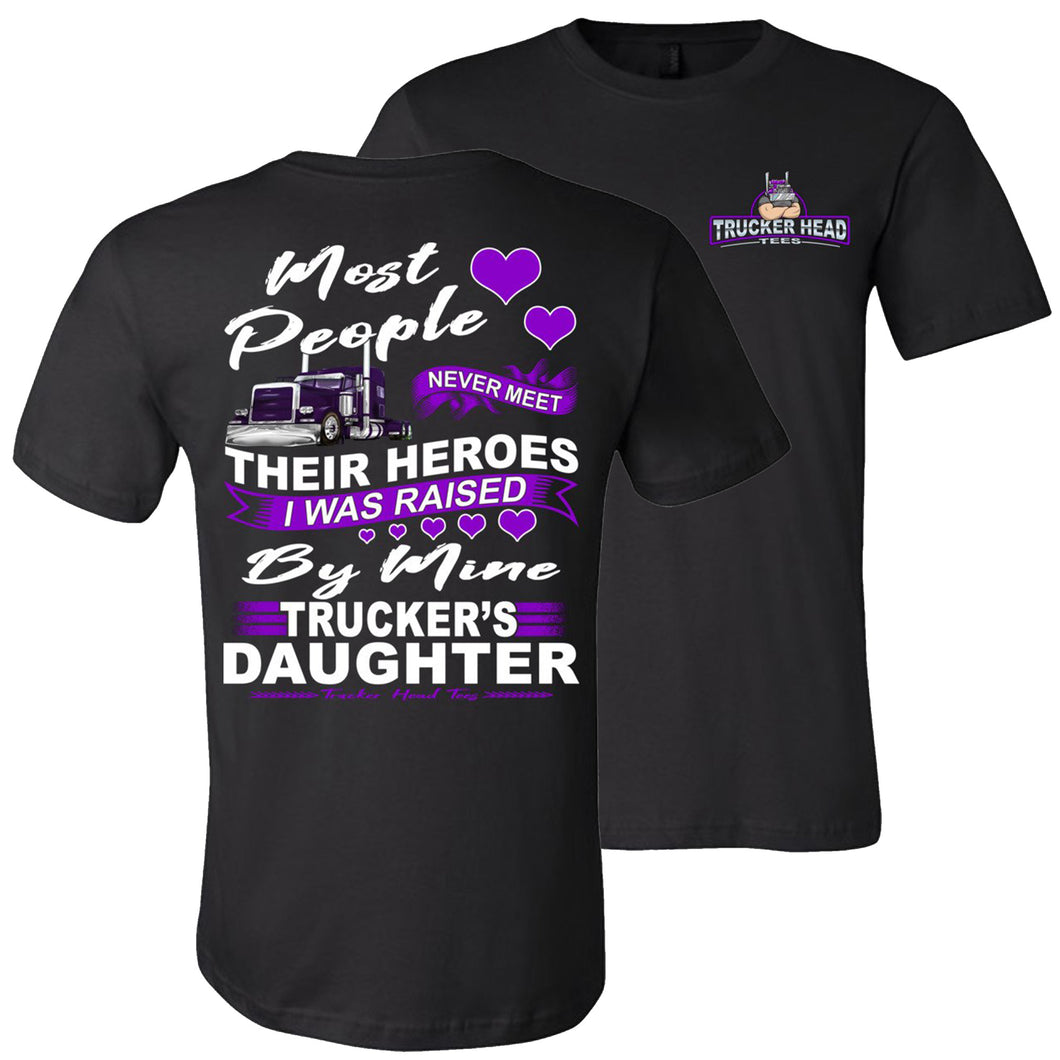 My Hero Truckers Daughter Shirts black