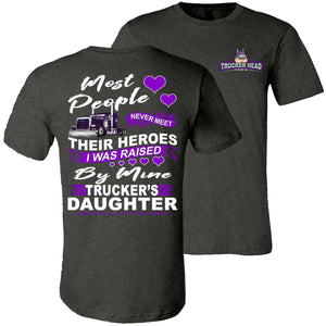 My Hero Truckers Daughter Shirts dark heather