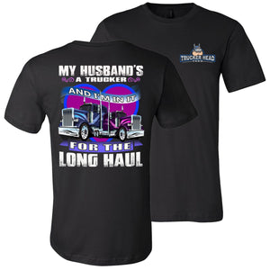 In It For The Long haul Truckers Wife T Shirt | Trucker Head Tees black