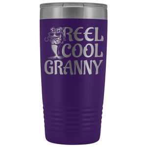 Reel Cool Granny Fishing 20oz Tumbler purple