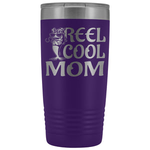 Reel Cool Mom Fishing 20oz Tumbler Fishing Mom Gifts purple