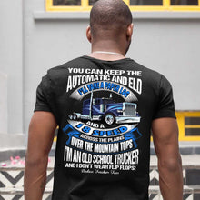 Load image into Gallery viewer, Old school truckers, Trucker shirts, American trucker t shirts mock up