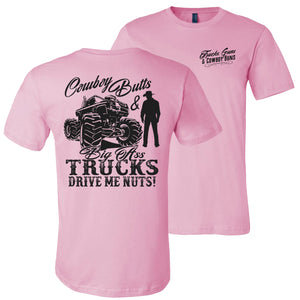 Cowboy Butts & Big Ass Trucks Cowgirl T Shirt pink