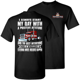4 Wheelers And Steering Wheel Holders Funny Trucker Shirts black