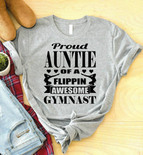 Load image into Gallery viewer, Proud Auntie Of A Flippin Awesome Gymnast Gymnastics Aunt Shirt