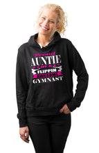 Load image into Gallery viewer, Proud Auntie Of A Flippin Awesome Gymnast Aunt Hoodie mock up