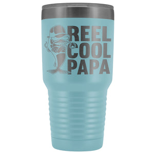 Reel Cool Papa Fishing Papa Tumbler light blue