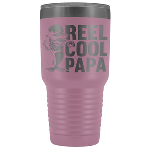 Reel Cool Papa Fishing Papa Tumbler light purple