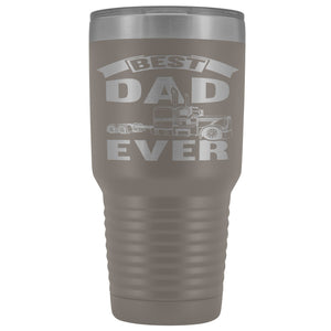 Best Dad Ever Trucker Cups 30 Ounce Vacuum Tumbler pewter