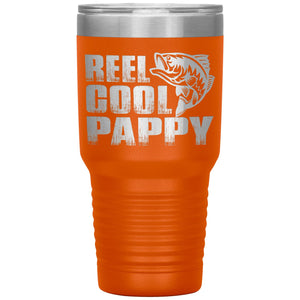 Reel Cool Pappy Fishing Pappy 30oz Tumbler orange