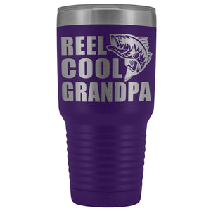 Reel Cool Grandpa 30oz. Tumblers Grandpa Fishing Travel Mug purple