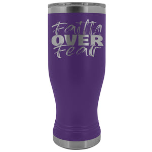 Faith Over Fear 20oz. BOHO Tumbler Christian Travel Coffee Mugs purple