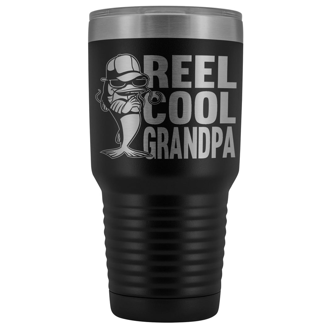 Reel Cool Grandpa 30oz. Tumblers Grandpa Fishing Travel Mug black