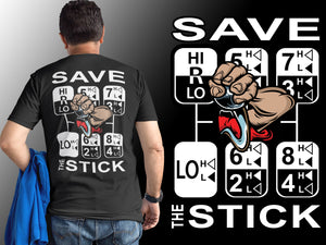 Save The Stick Old School Trucker Shirts mock up